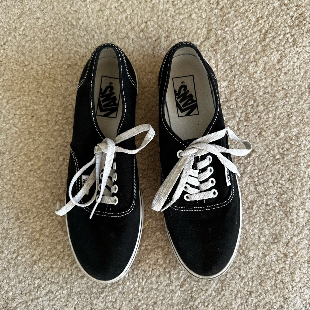 Vans black and white sneakers size 7.5